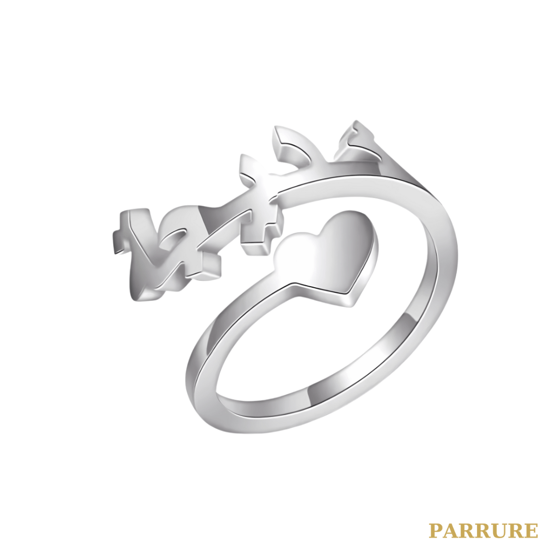 LOVA® - BAGUE COEUR PRÉNOM PERSONNALISÉ - Parrure