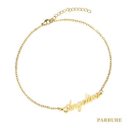 AYLA® - BRACELET CHEVILLE PRÉNOM PERSONNALISÉ
