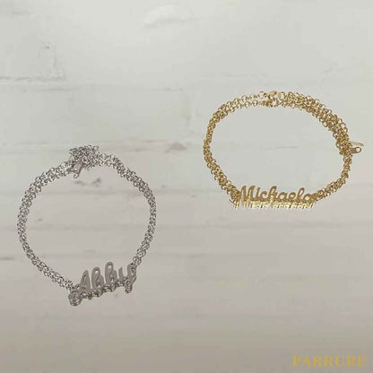 AYLA® - BRACELET CHEVILLE PRÉNOM PERSONNALISÉ