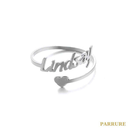 LOVA® - BAGUE COEUR PRÉNOM PERSONNALISÉ