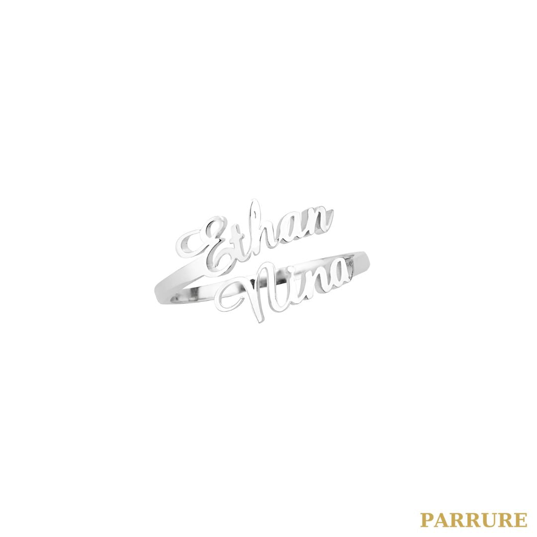 DUO® - BAGUE PRÉNOMS PERSONNALISÉE - Parrure